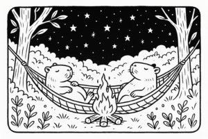 imagem para colorir com fundo preto e branco